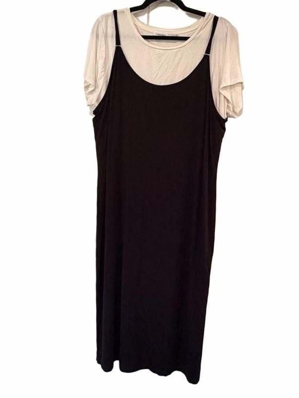 Calvin Klein 2-Piece Short Sleeve T-Shirt and Cami Dress Set